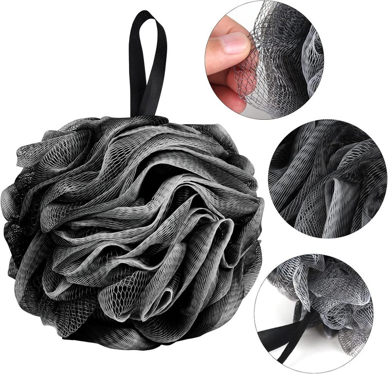F-U Store Loofah Sponge Shower Loofahs 50g Bath Sponges Mesh Balls Body Scrubber Exfoliator Wash Back Scrubber Bathroom Men Women 4 Pack Scrubbers Cleaning Bathing Accessories - Image 4